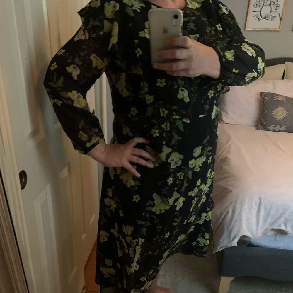 Chiffon (lined) dress. 2x